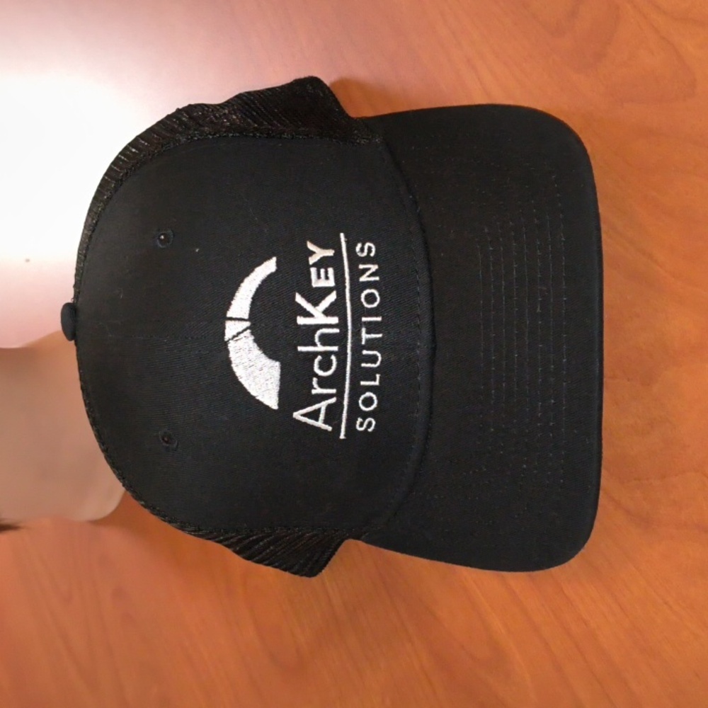 ArchKey Solutions Embroiderd Logo Letters Trucker Mesh Snapback Hat Cap